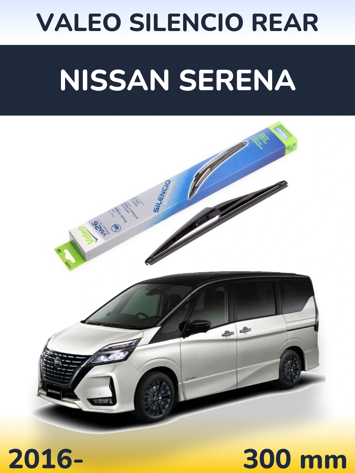 Torkarblad Valeo Silencio Rear för Nissan Serena