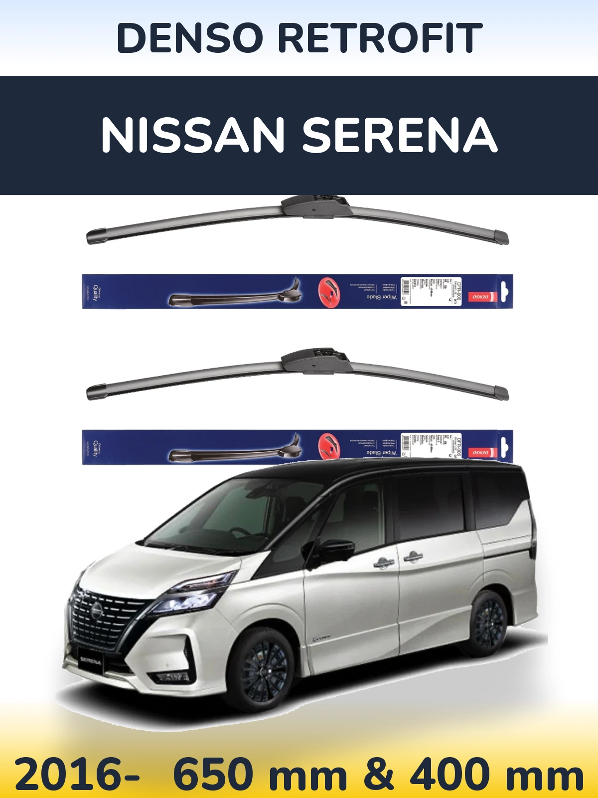 Torkarblad Denso Retrofit för Nissan Serena