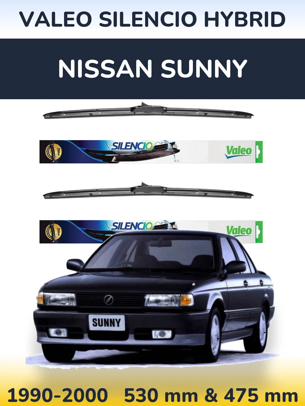 Torkarblad Valeo Silencio Hybrid för Nissan Sunny