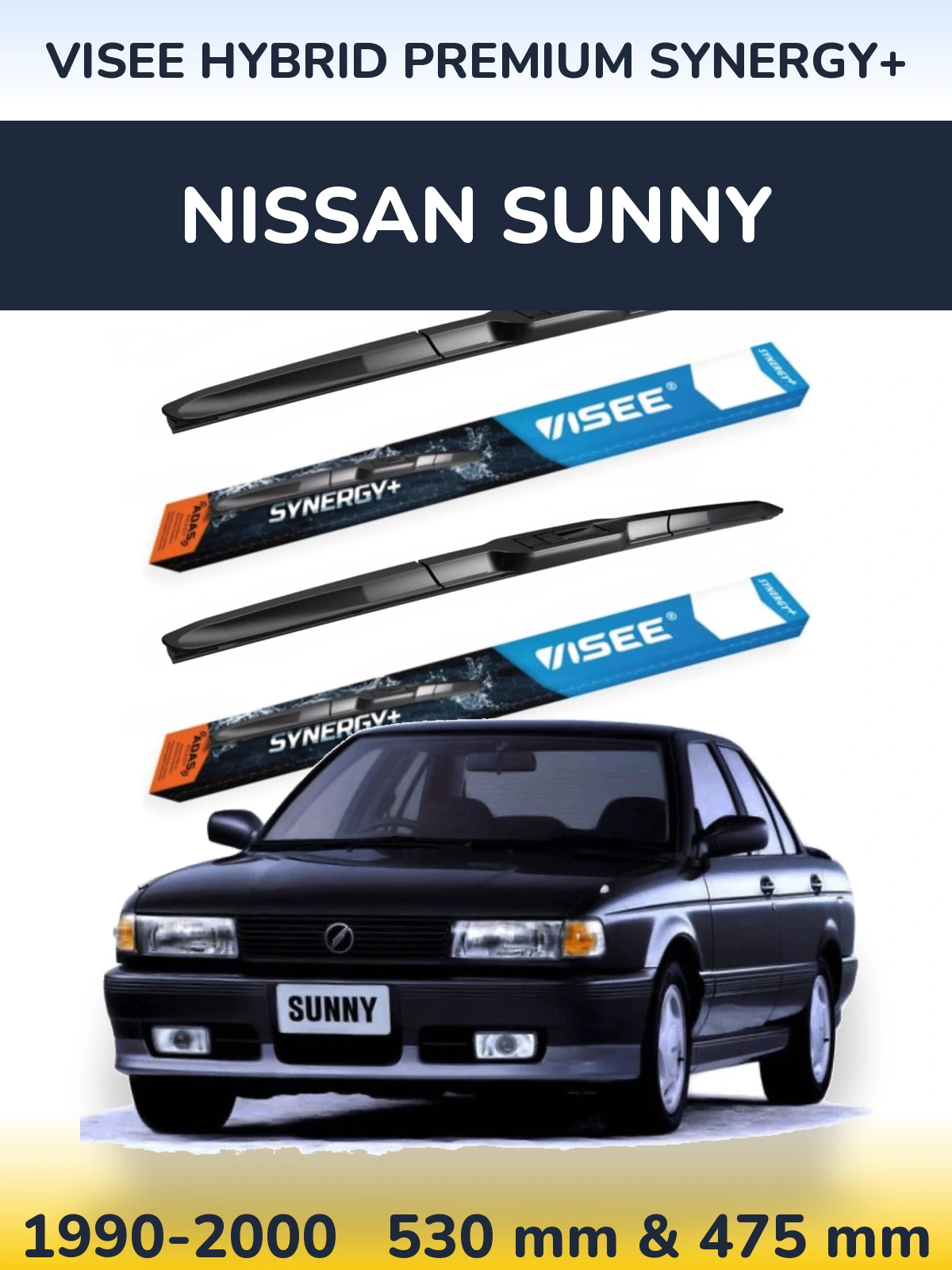 Torkarblad VISEE HYBRID PREMIUM SYNERGY+ för Nissan Sunny