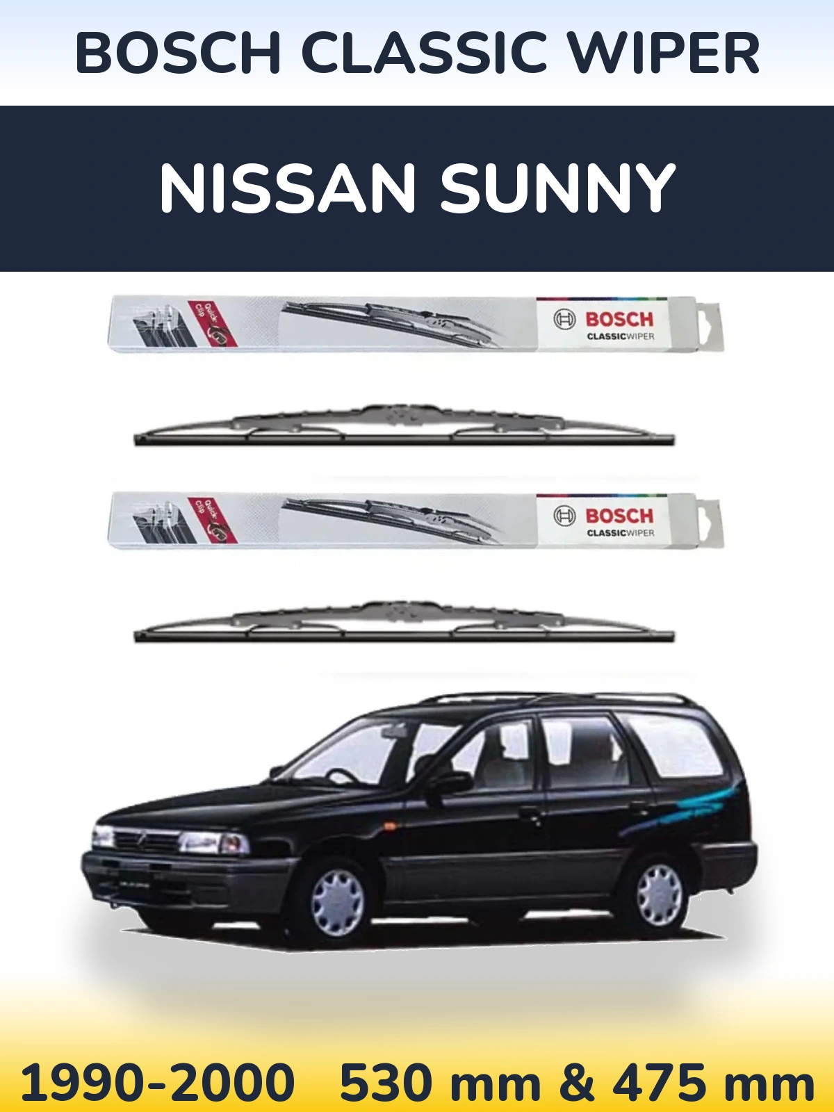 Torkarblad BOSCH Classic Wiper för Nissan Sunny