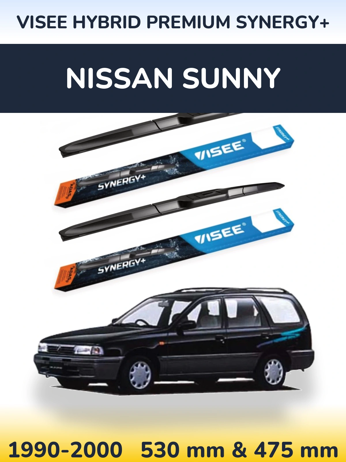 Torkarblad VISEE HYBRID PREMIUM SYNERGY+ för Nissan Sunny