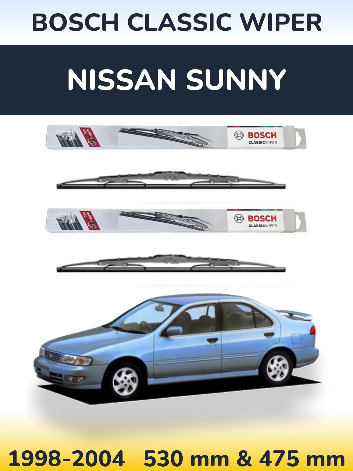 Torkarblad BOSCH Classic Wiper för Nissan Sunny