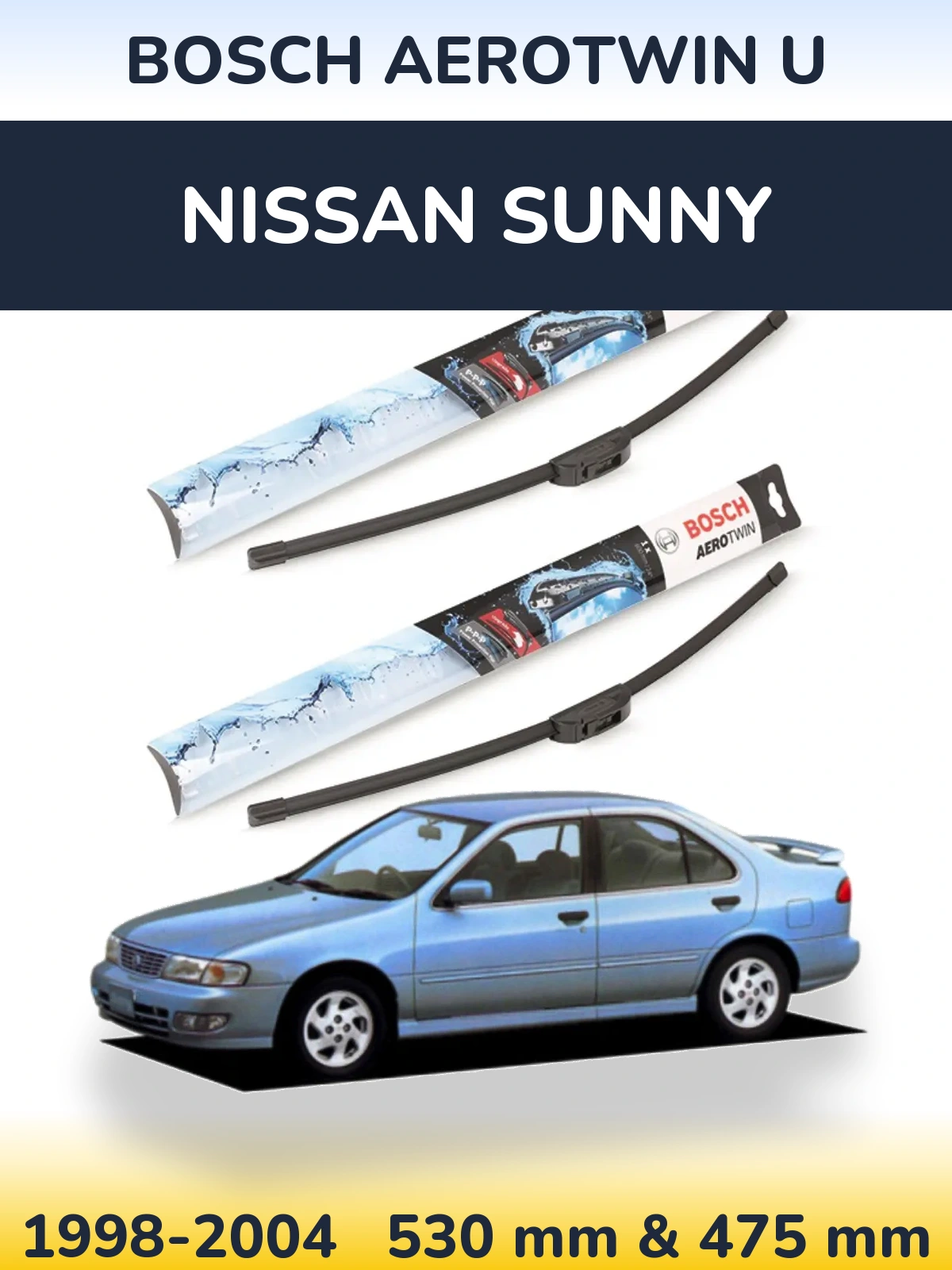 Torkarblad BOSCH AeroTwin U för Nissan Sunny