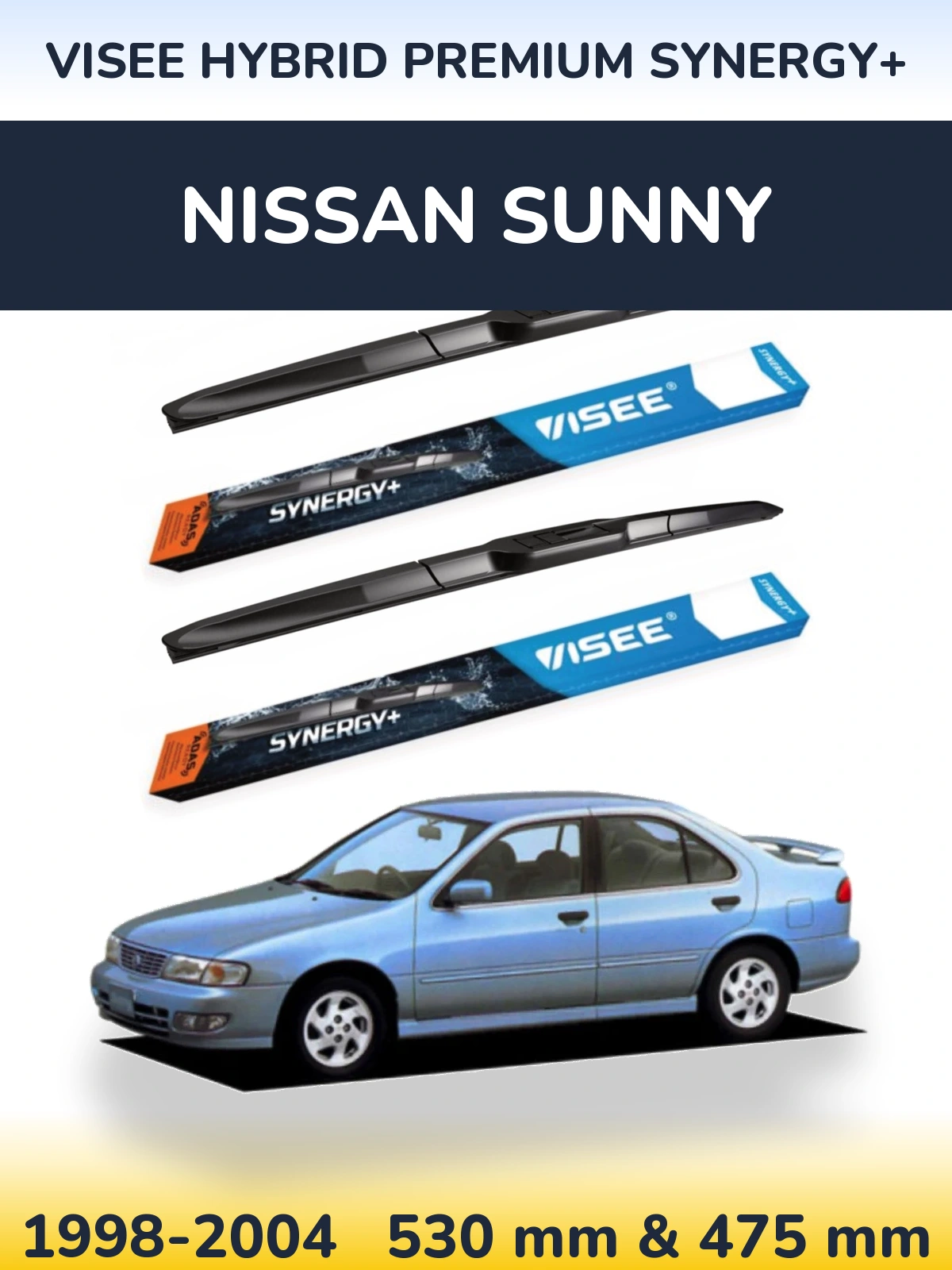 Torkarblad VISEE HYBRID PREMIUM SYNERGY+ för Nissan Sunny