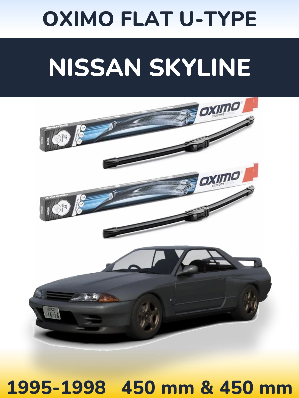 Torkarblad Oximo Flat U-type för Nissan Skyline