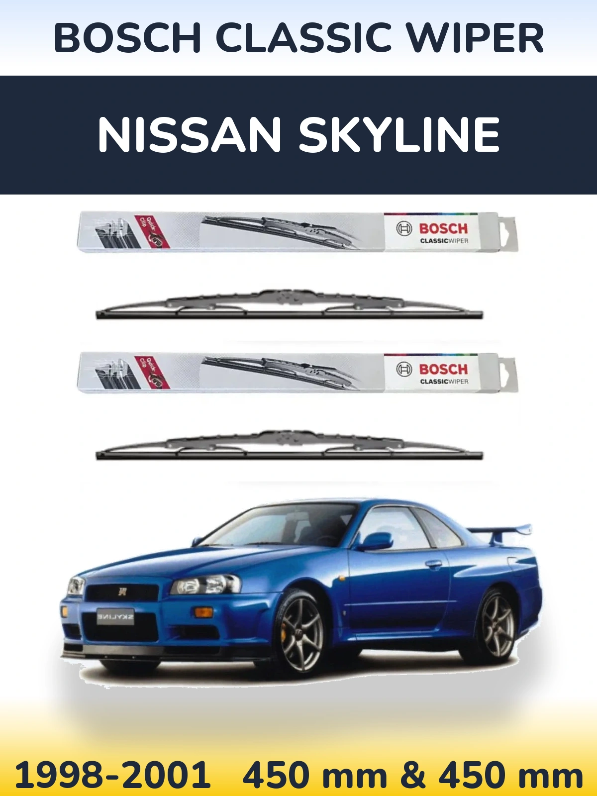 Torkarblad BOSCH Classic Wiper för Nissan Skyline