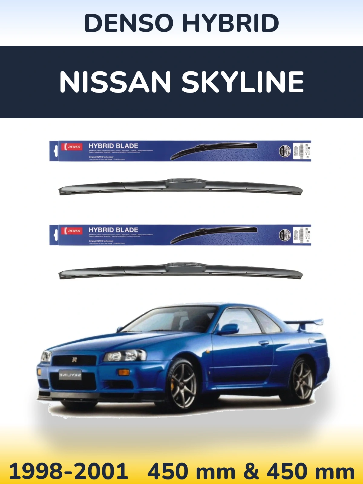 Torkarblad Denso Hybrid för Nissan Skyline