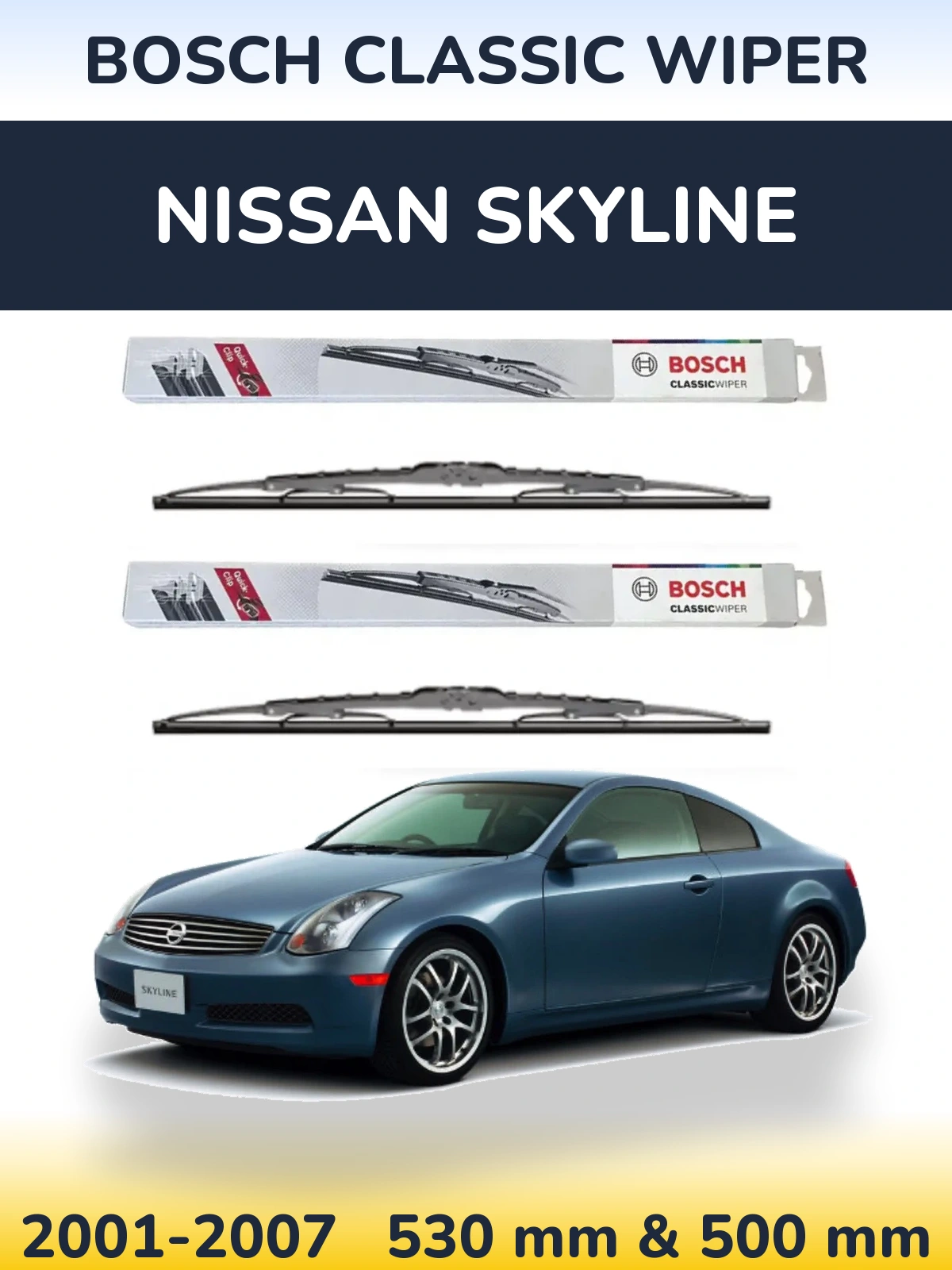 Torkarblad BOSCH Classic Wiper för Nissan Skyline