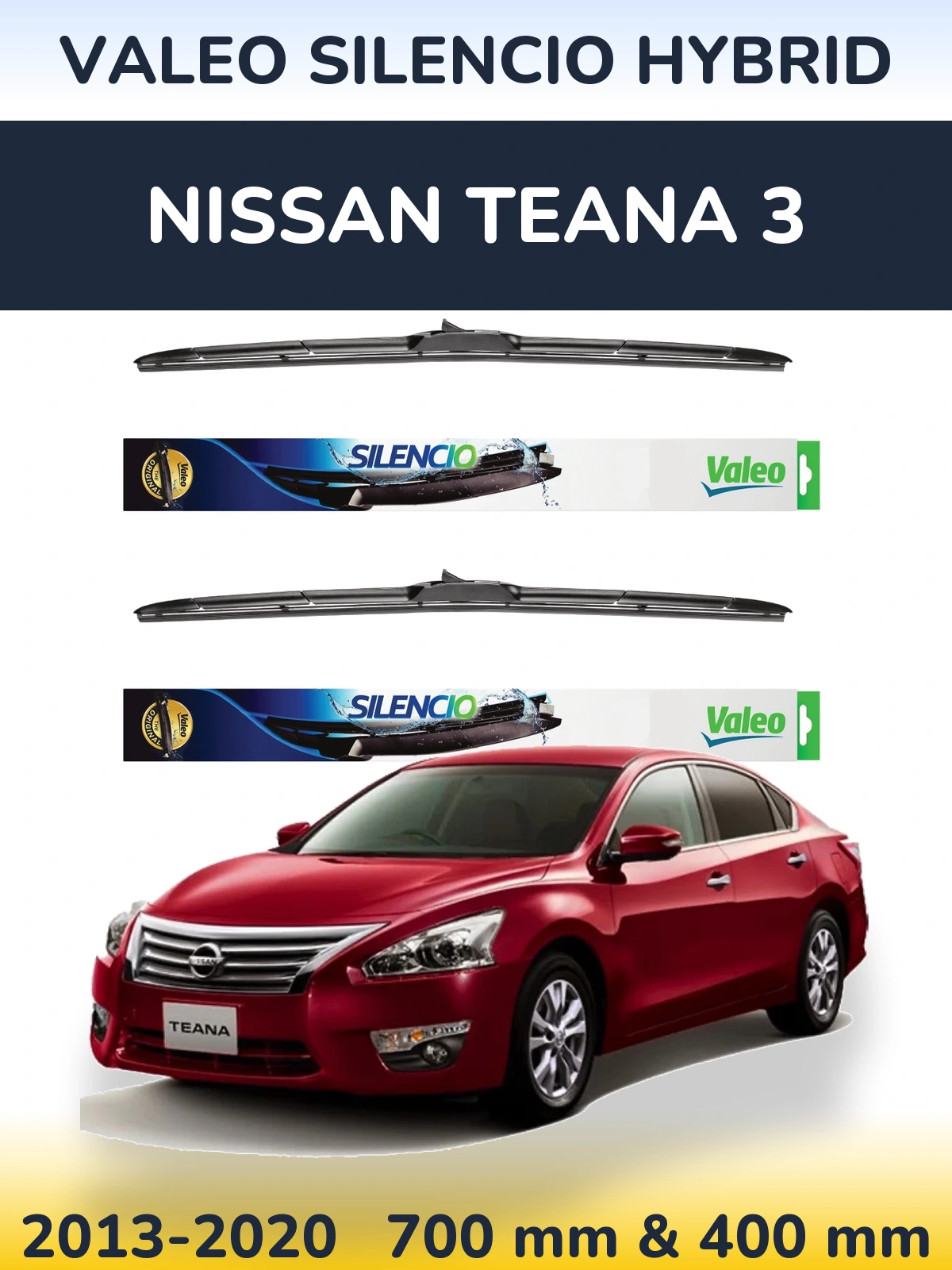 Torkarblad Valeo Silencio Hybrid för Nissan Teana 3