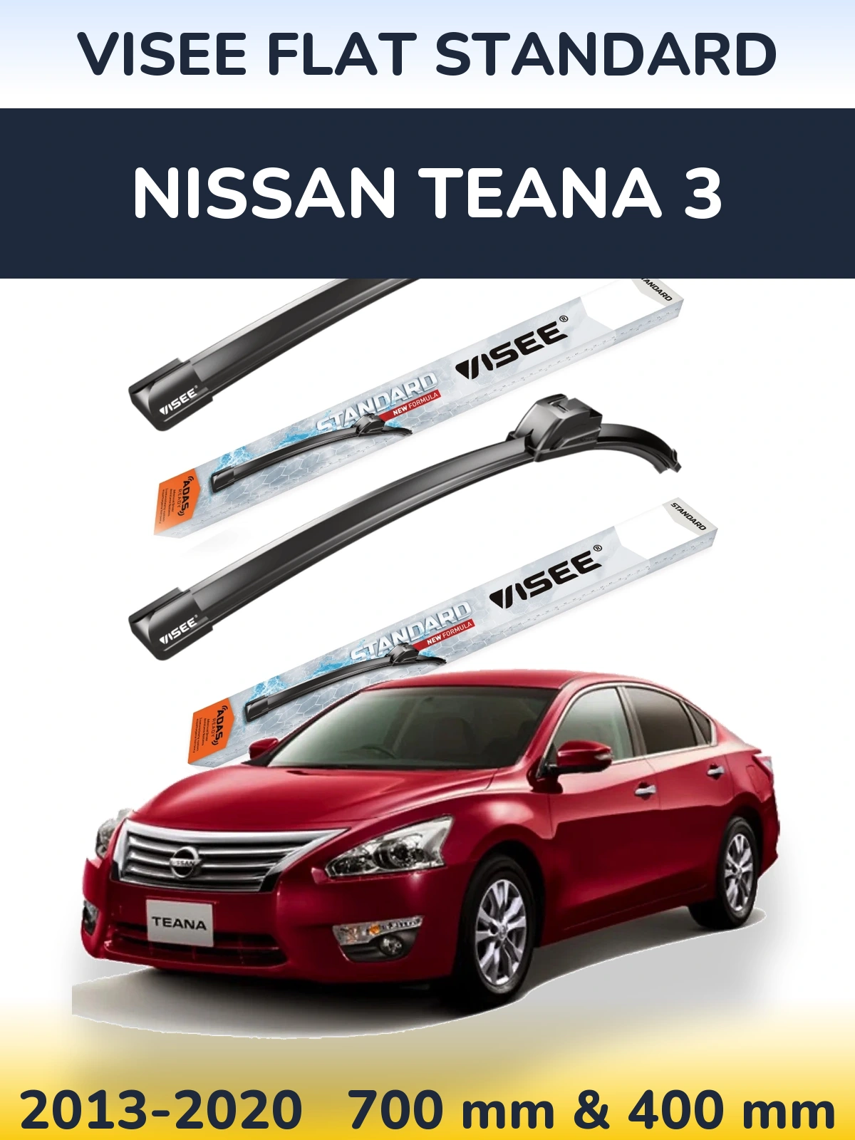 Torkarblad VISEE FLAT STANDARD för Nissan Teana 3