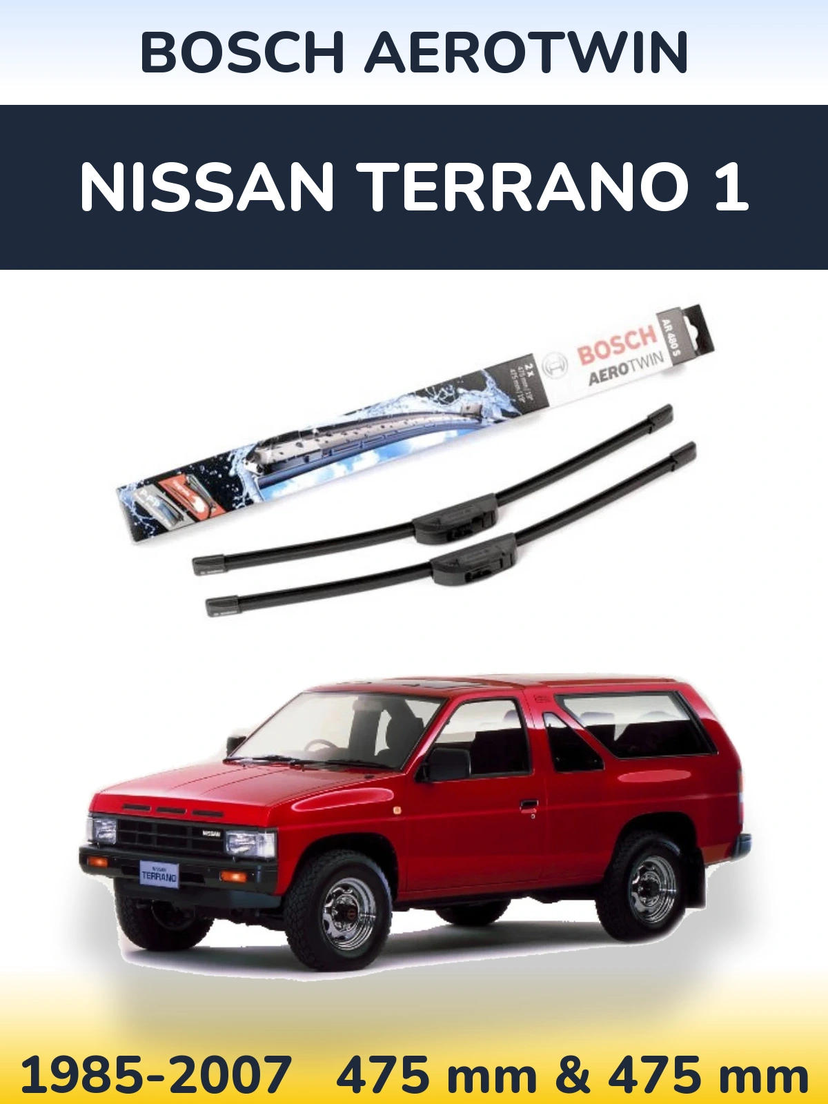 Torkarblad BOSCH AeroTwin för Nissan Terrano 1