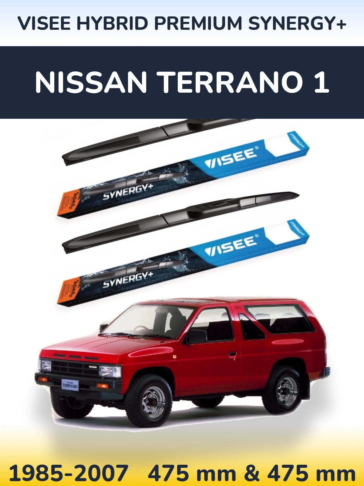 Torkarblad VISEE HYBRID PREMIUM SYNERGY+ för Nissan Terrano 1