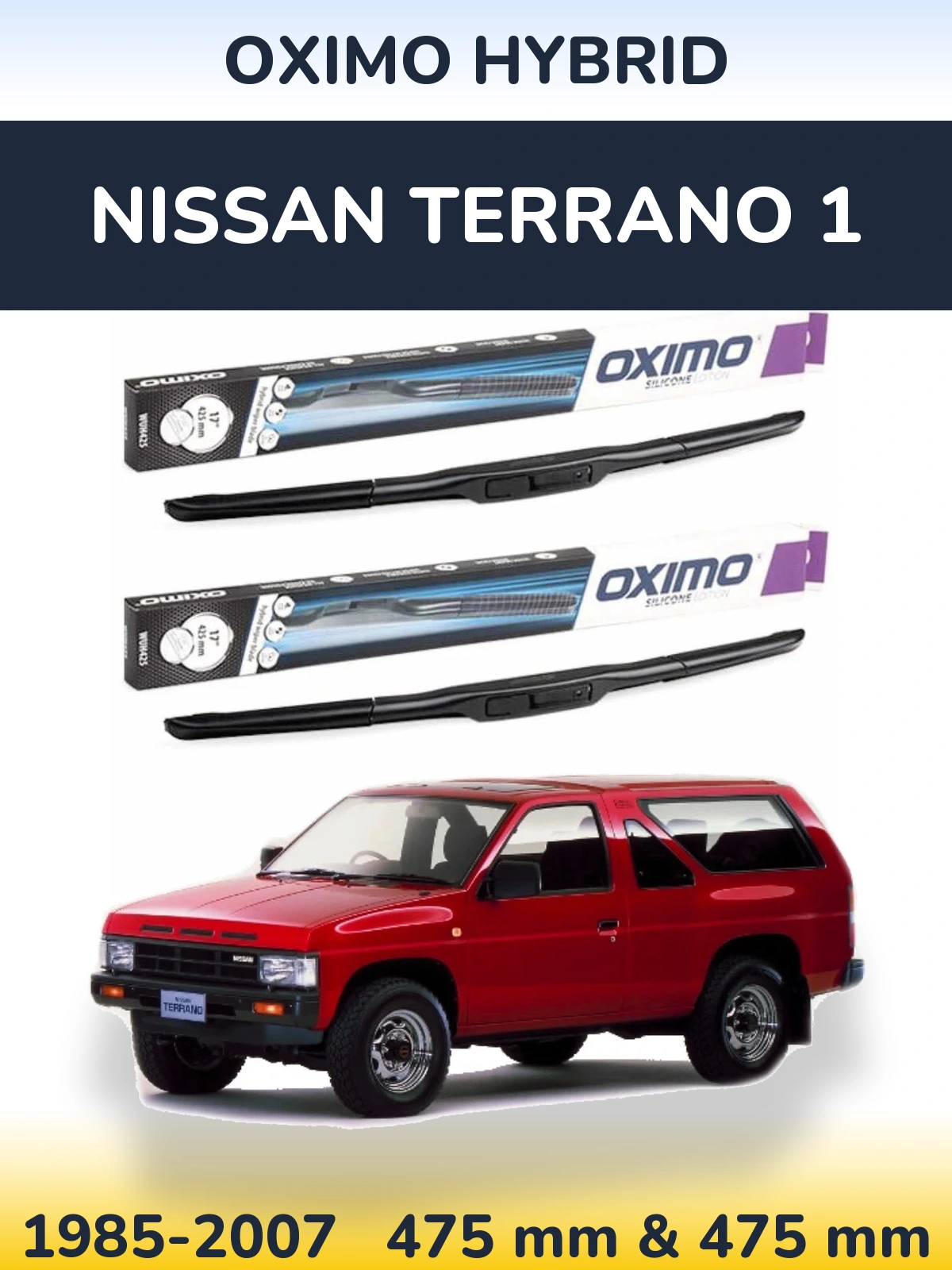 Torkarblad Oximo Hybrid för Nissan Terrano 1