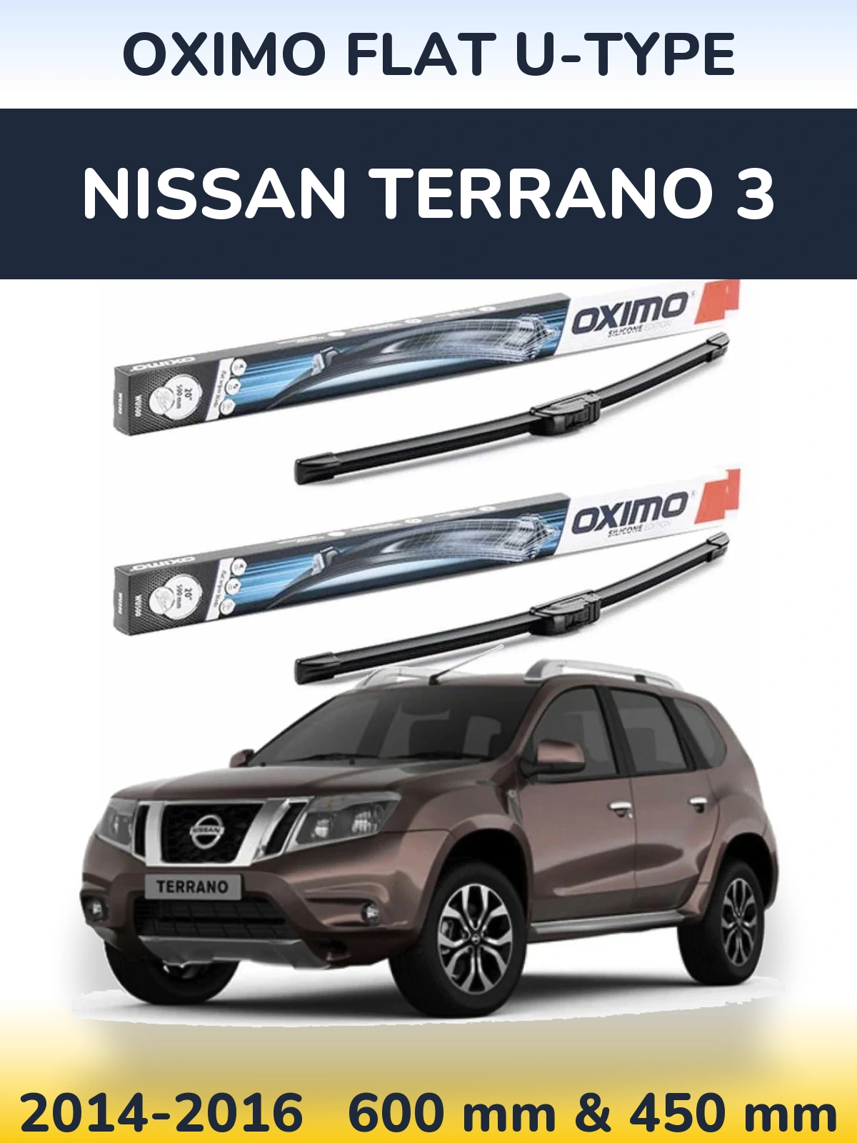 Torkarblad Oximo Flat U-type för Nissan Terrano 3