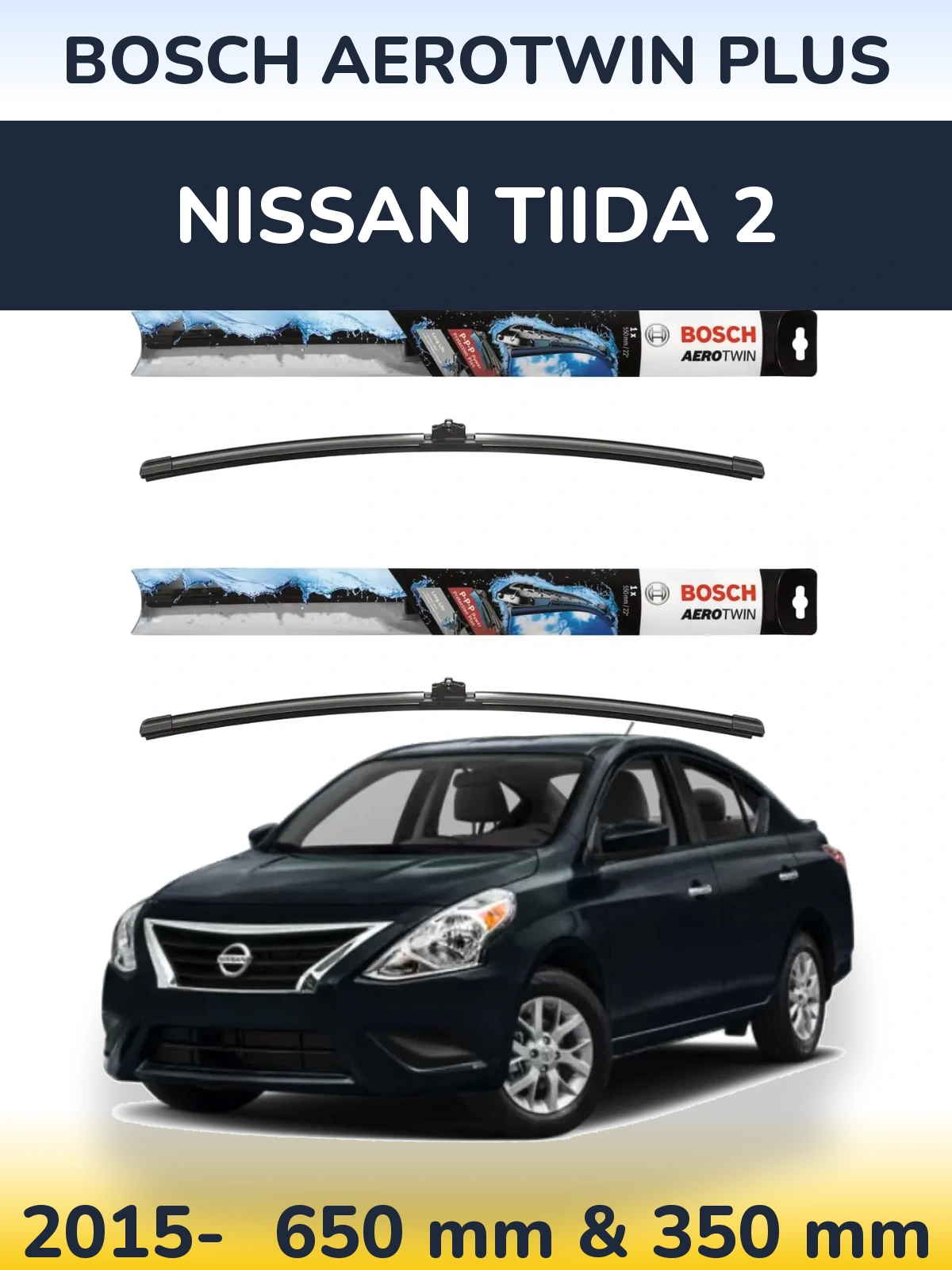 Torkarblad BOSCH AeroTwin Plus för Nissan Tiida 2