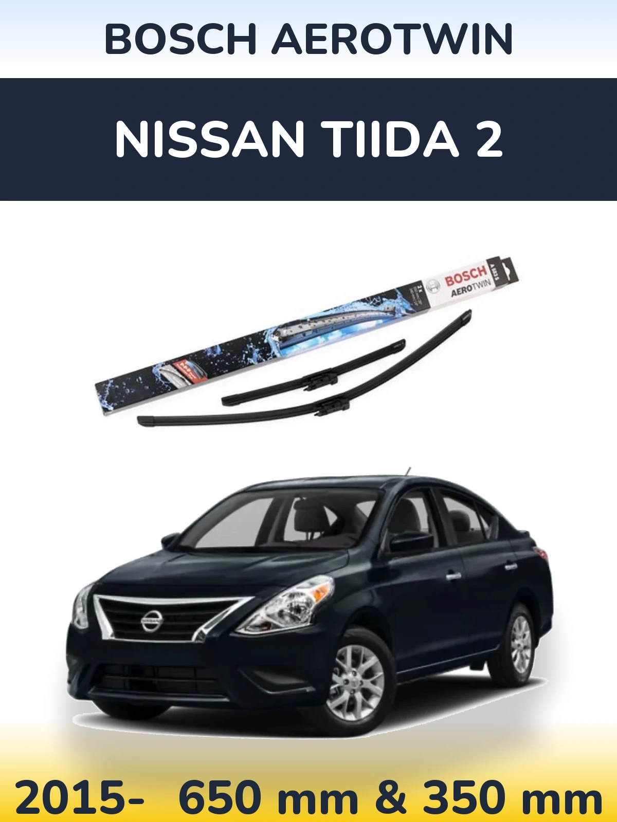Torkarblad BOSCH AeroTwin för Nissan Tiida 2