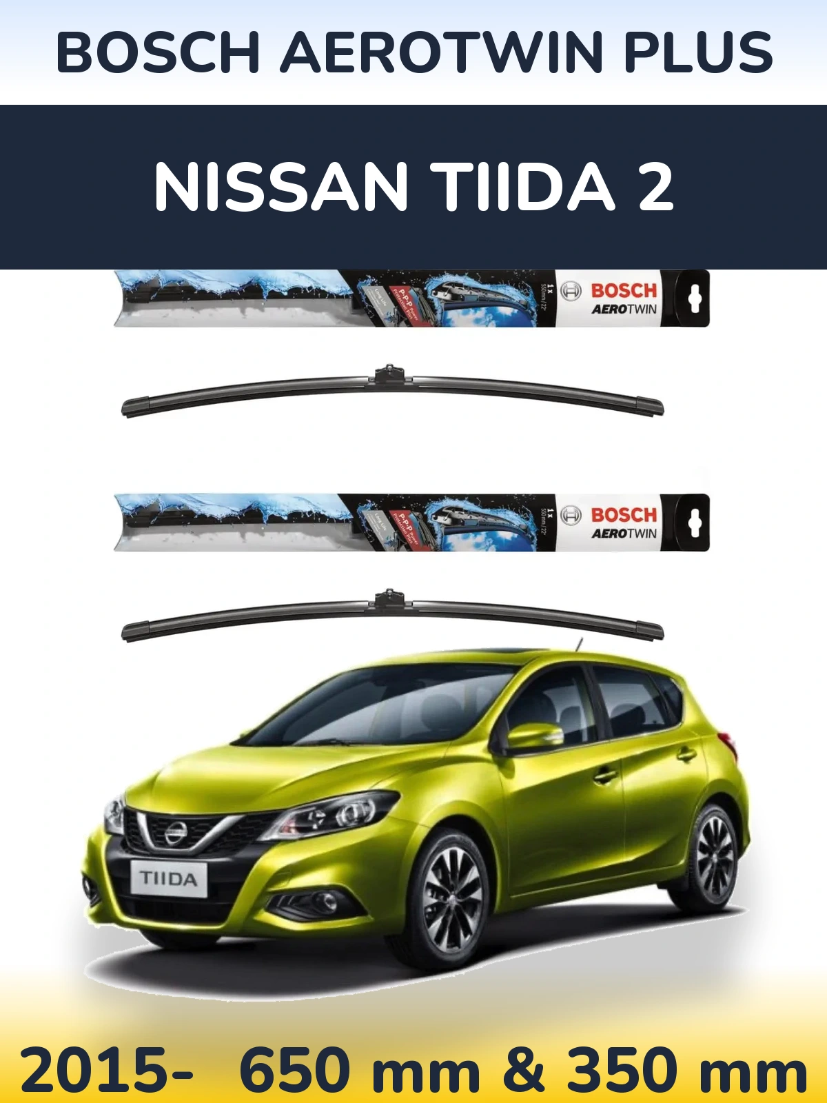 Torkarblad BOSCH AeroTwin Plus för Nissan Tiida 2