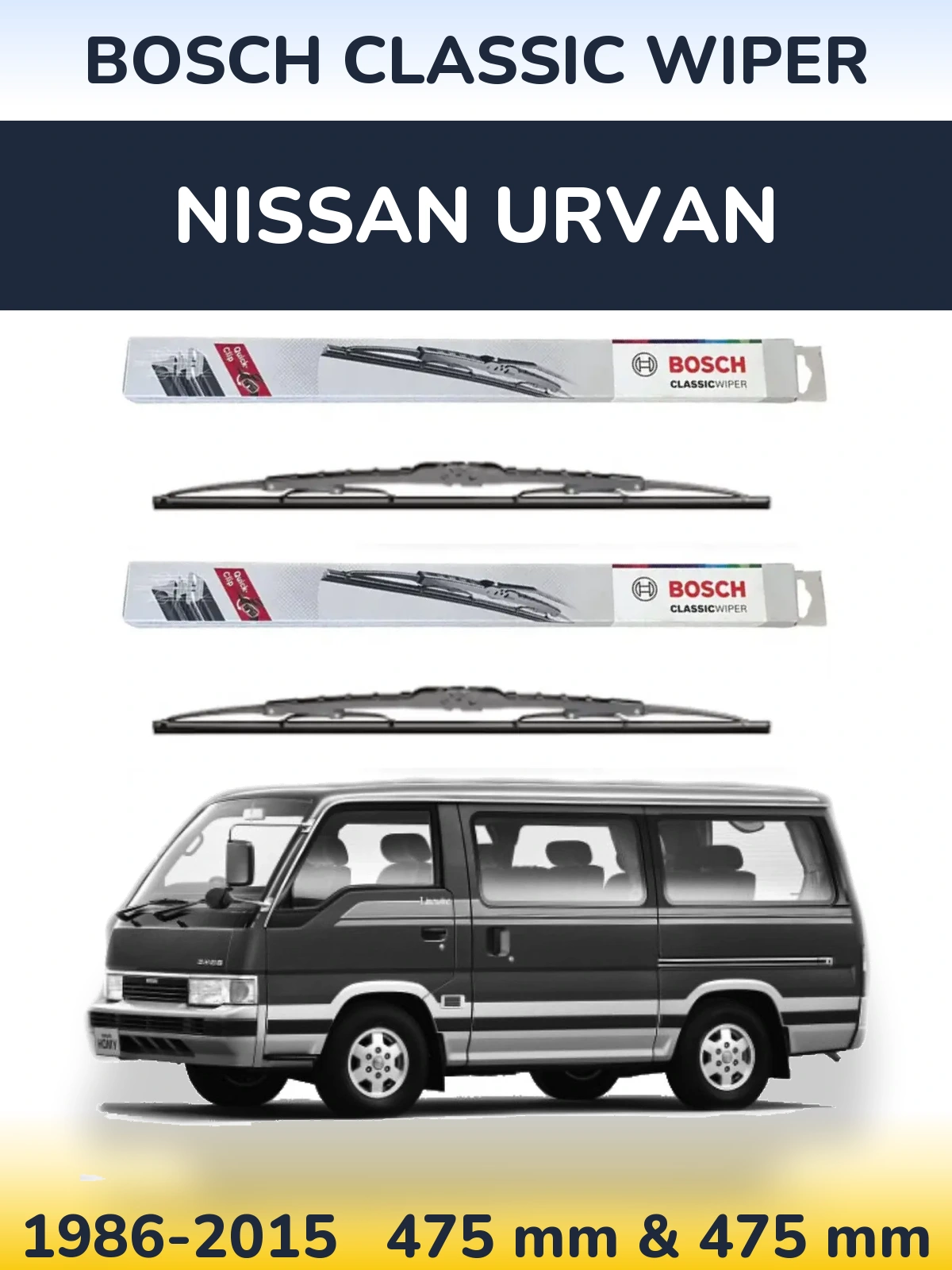 Torkarblad BOSCH Classic Wiper för Nissan Urvan