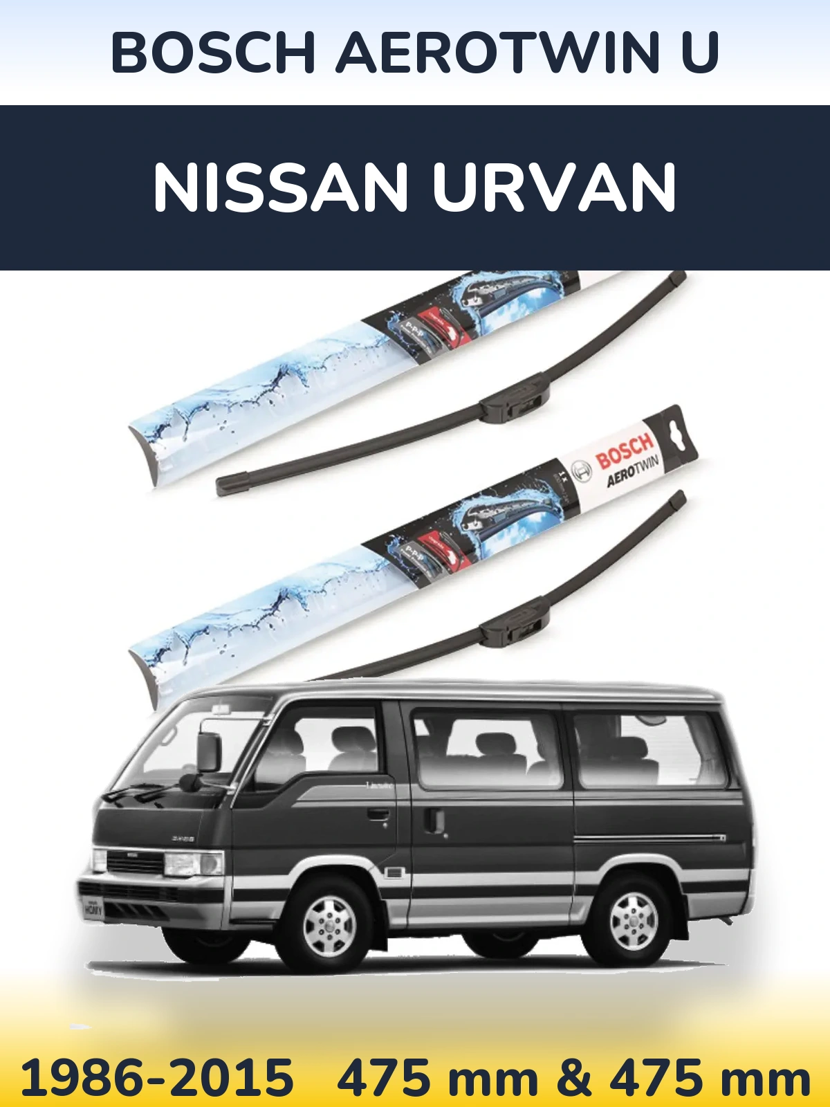 Torkarblad BOSCH AeroTwin U för Nissan Urvan