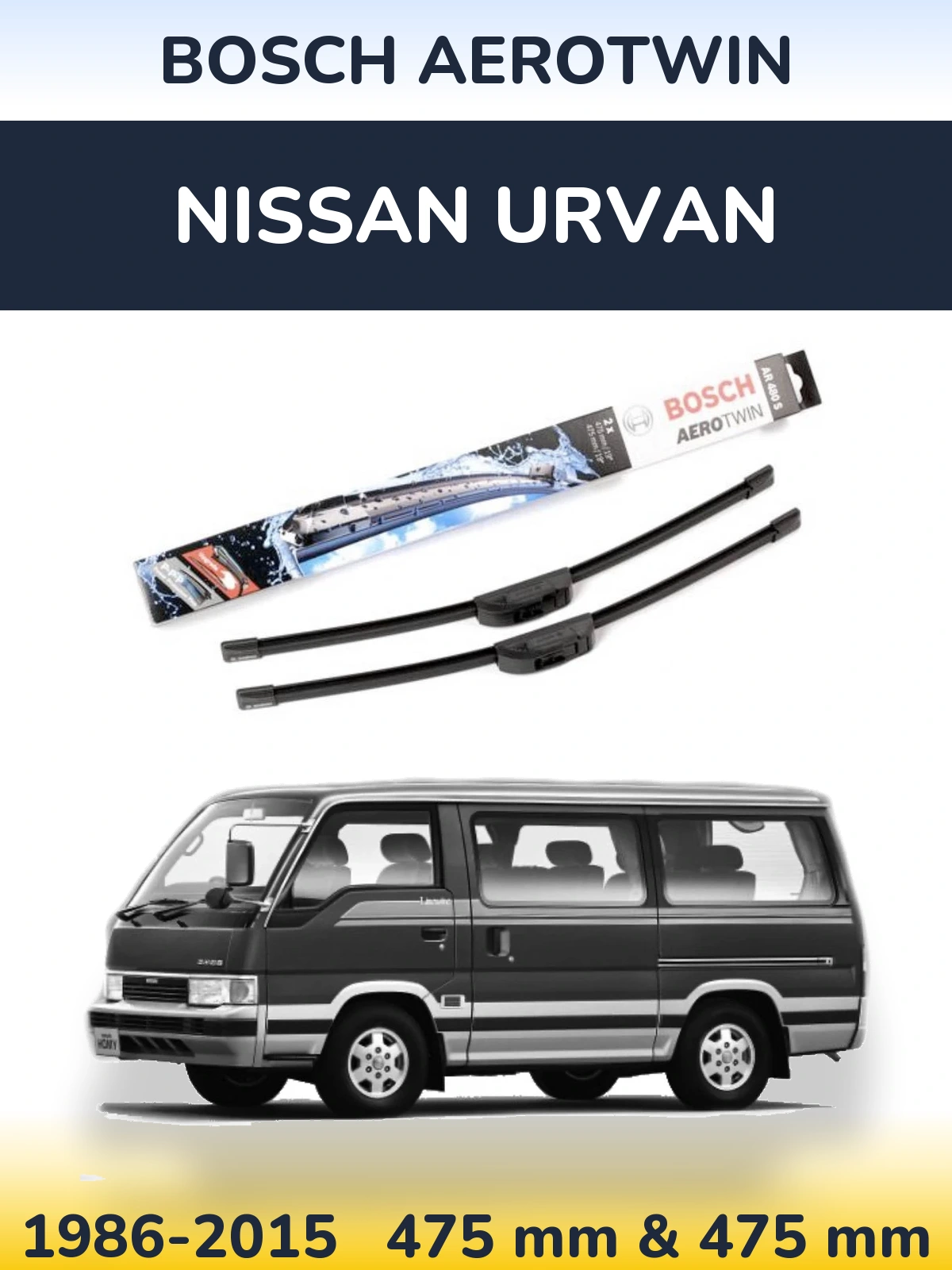 Torkarblad BOSCH AeroTwin för Nissan Urvan