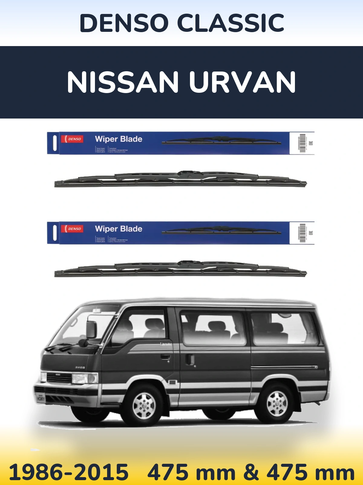 Torkarblad Denso Classic för Nissan Urvan