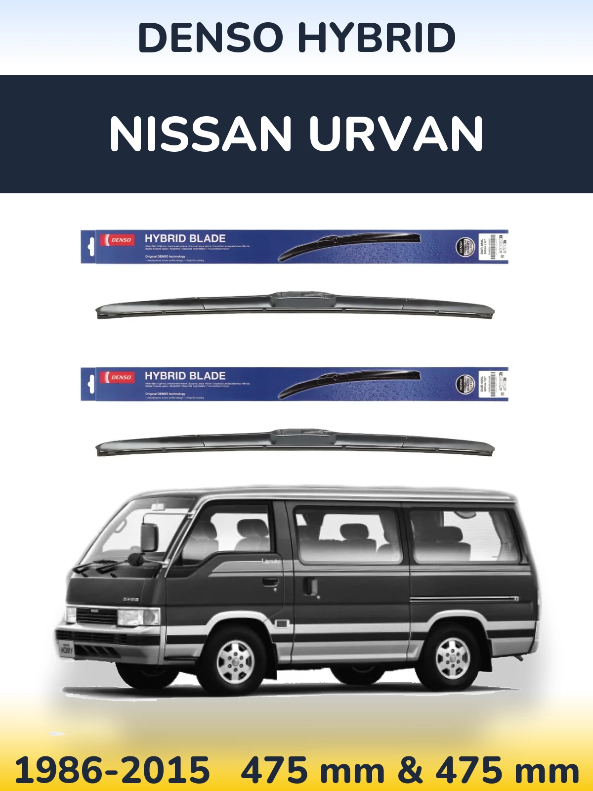 Torkarblad Denso Hybrid för Nissan Urvan