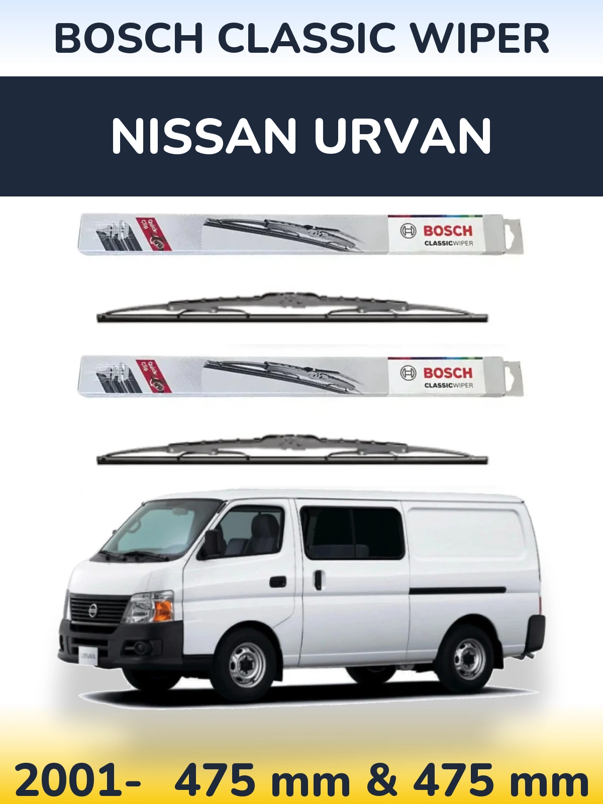 Torkarblad BOSCH Classic Wiper för Nissan Urvan