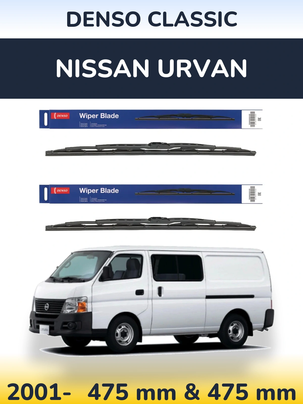 Torkarblad Denso Classic för Nissan Urvan