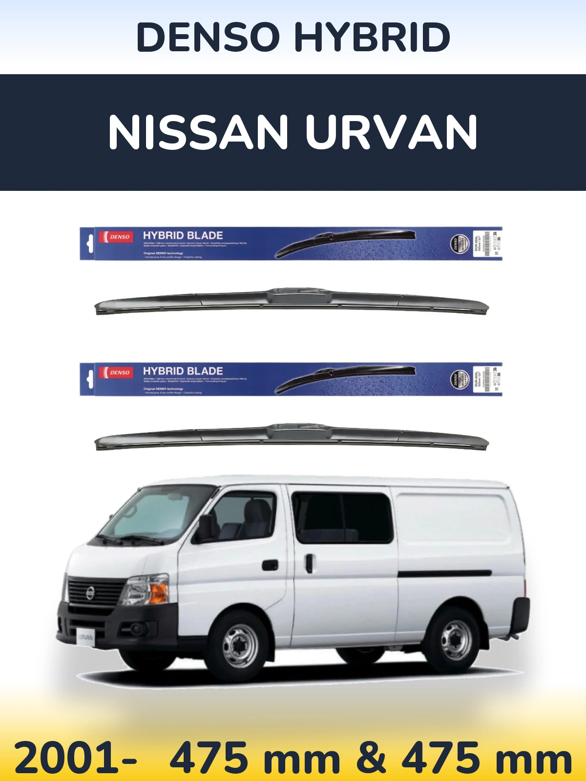 Torkarblad Denso Hybrid för Nissan Urvan