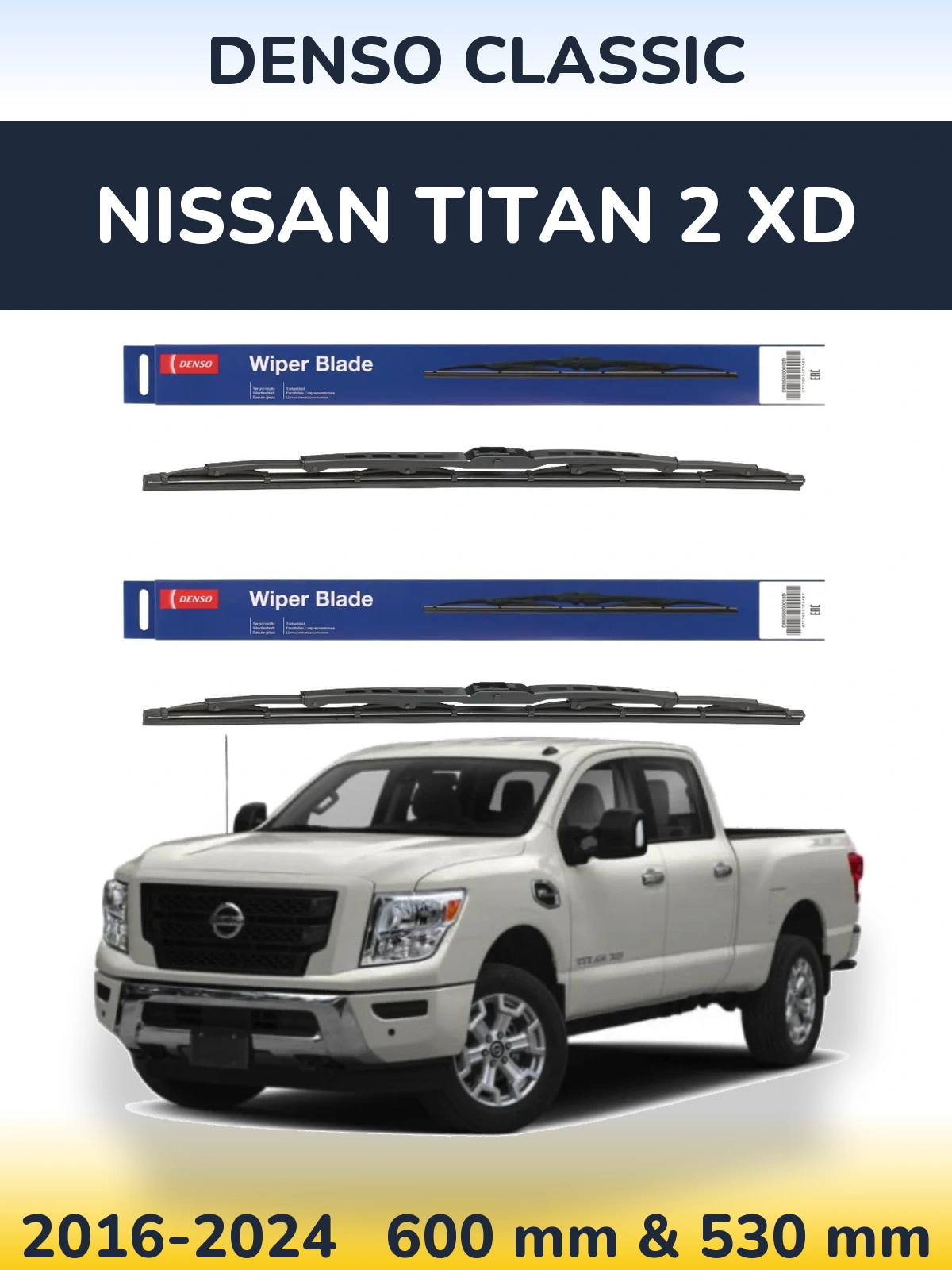 Torkarblad Denso Classic för Nissan Titan 2 XD