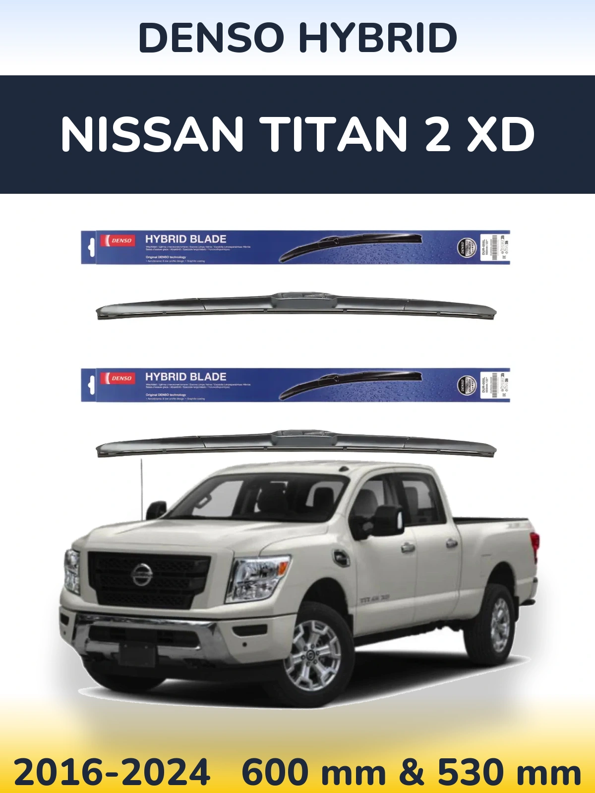 Torkarblad Denso Hybrid för Nissan Titan 2 XD