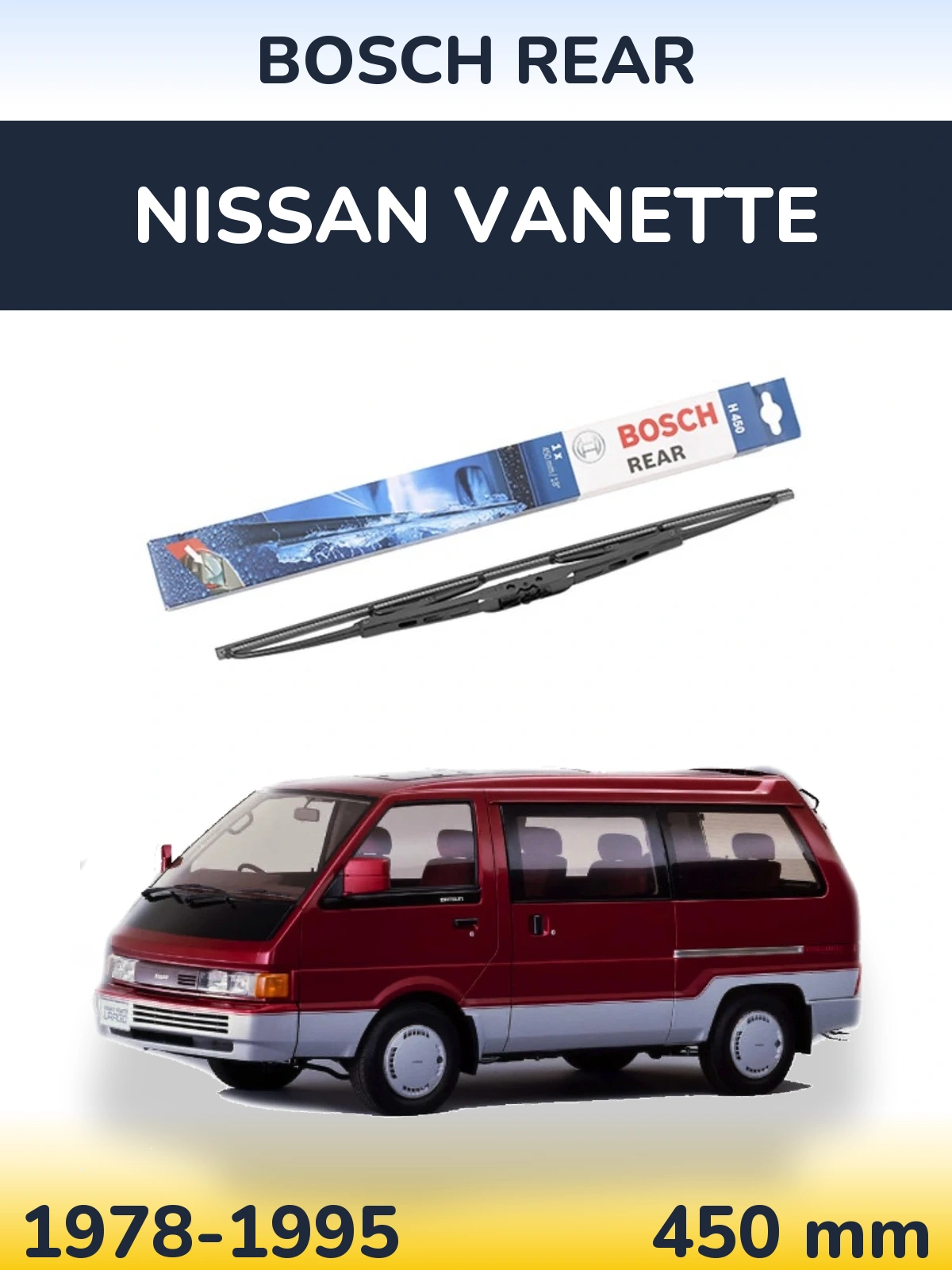 Torkarblad BOSCH Rear för Nissan Vanette
