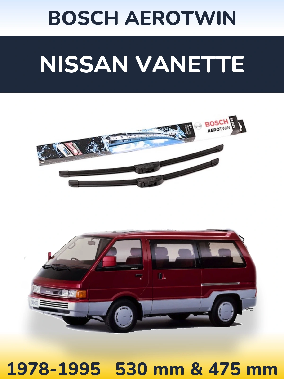 Torkarblad BOSCH AeroTwin för Nissan Vanette