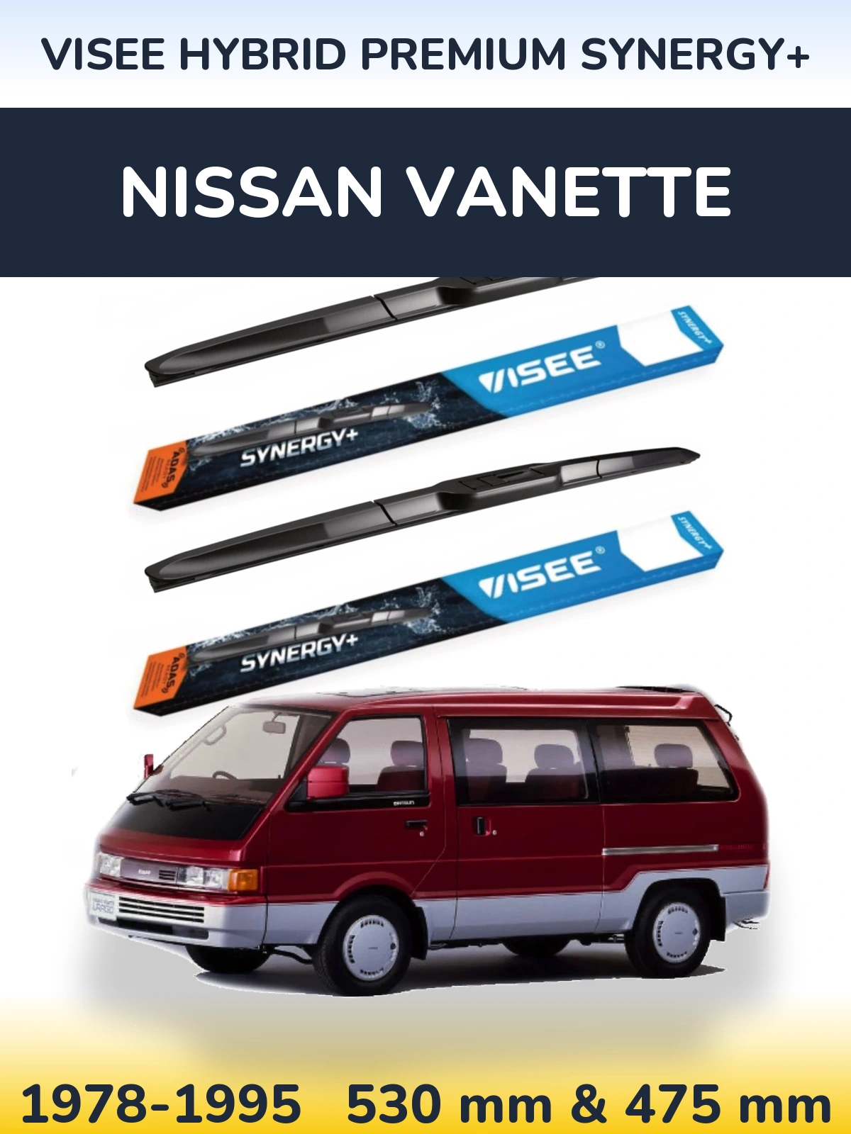 Torkarblad VISEE HYBRID PREMIUM SYNERGY+ för Nissan Vanette