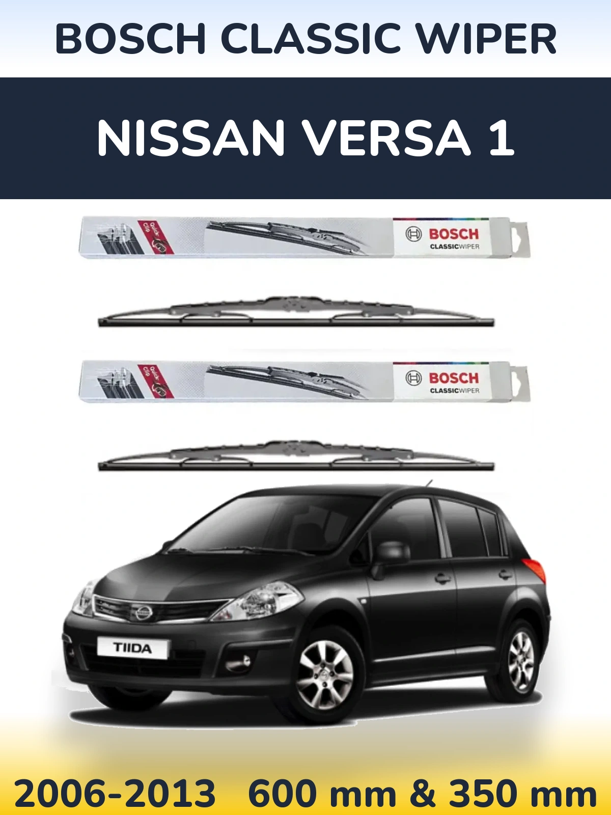 Torkarblad BOSCH Classic Wiper för Nissan Versa 1
