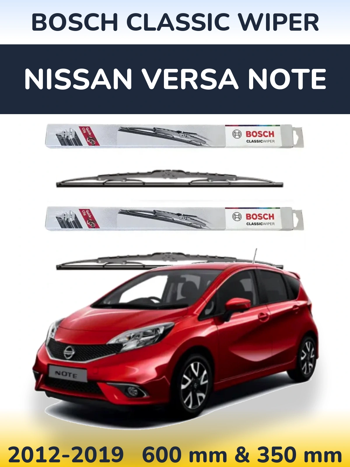 Torkarblad BOSCH Classic Wiper för Nissan Versa Note