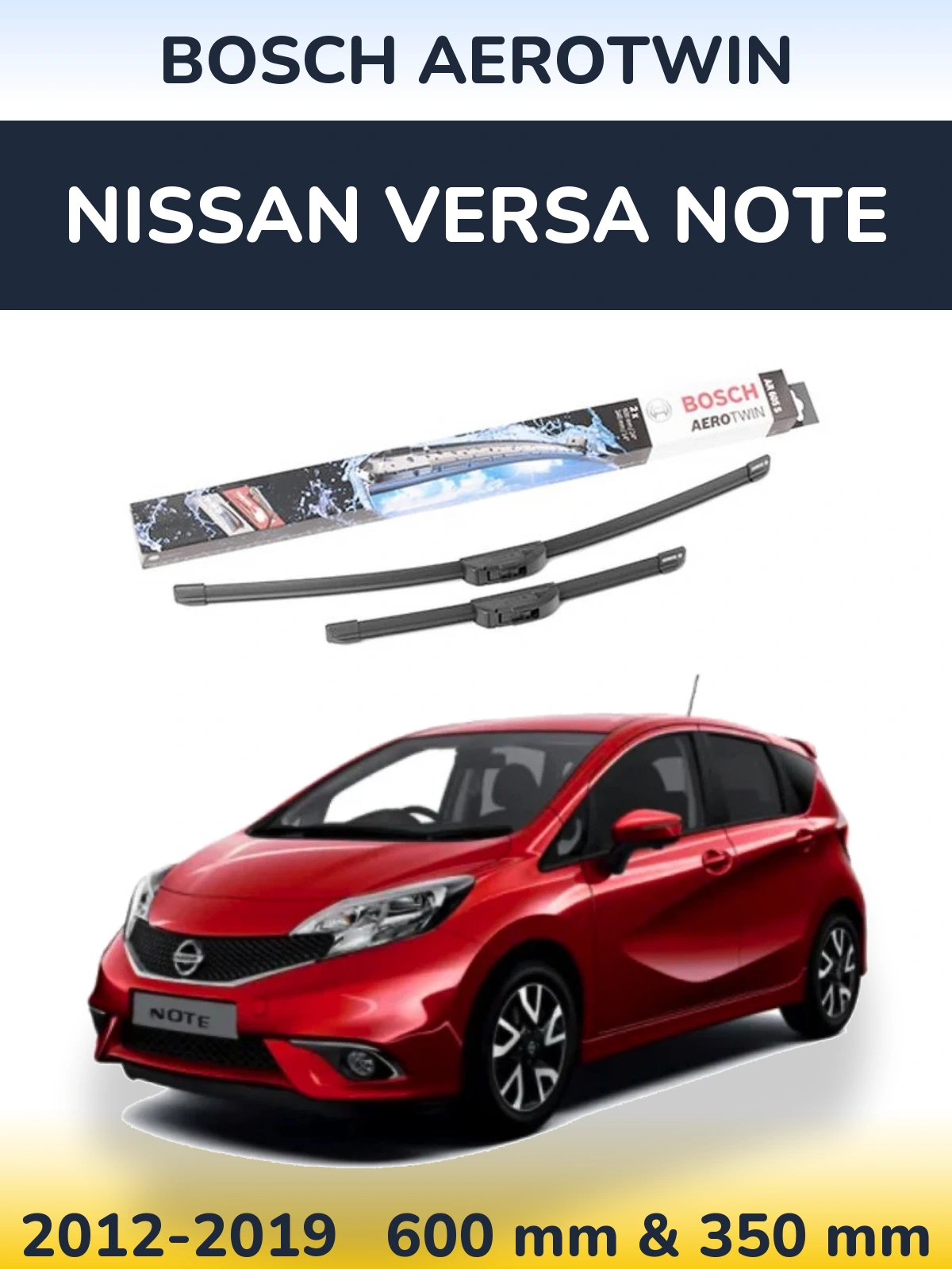 Torkarblad BOSCH AeroTwin för Nissan Versa Note