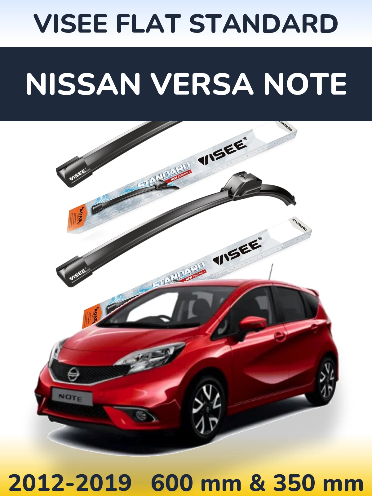 Torkarblad VISEE FLAT STANDARD för Nissan Versa Note