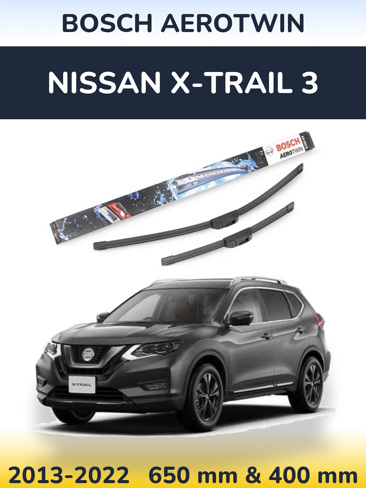 Torkarblad BOSCH AeroTwin för Nissan X-Trail 3