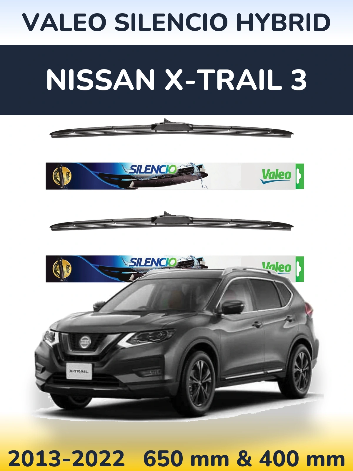 Torkarblad Valeo Silencio Hybrid för Nissan X-Trail 3