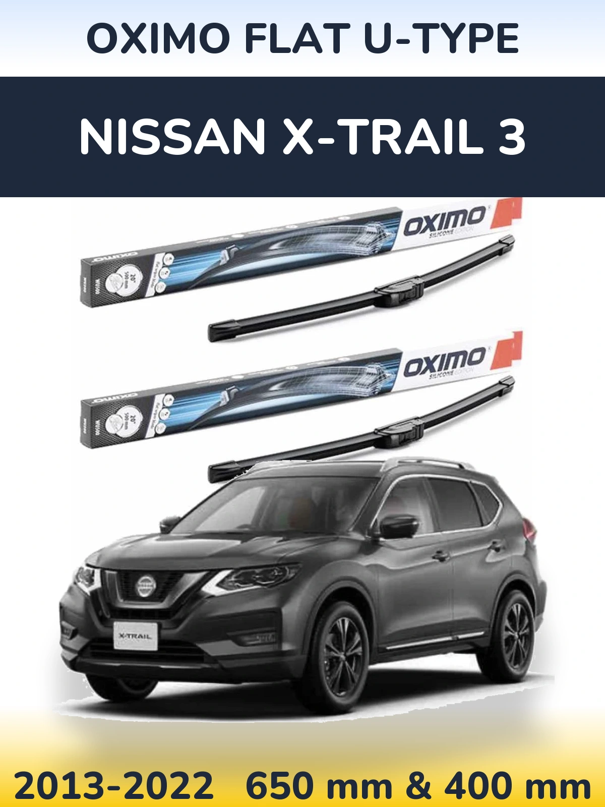 Torkarblad Oximo Flat U-type för Nissan X-Trail 3