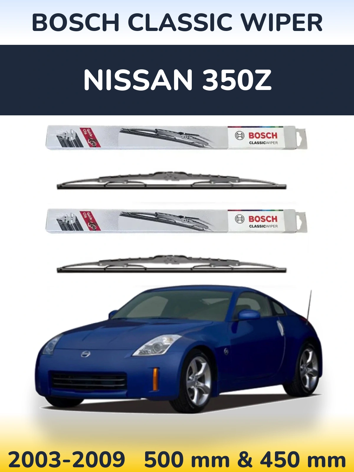 Torkarblad BOSCH Classic Wiper för Nissan 350Z