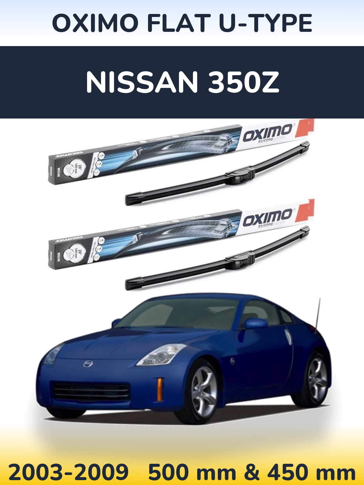 Torkarblad Oximo Flat U-type för Nissan 350Z