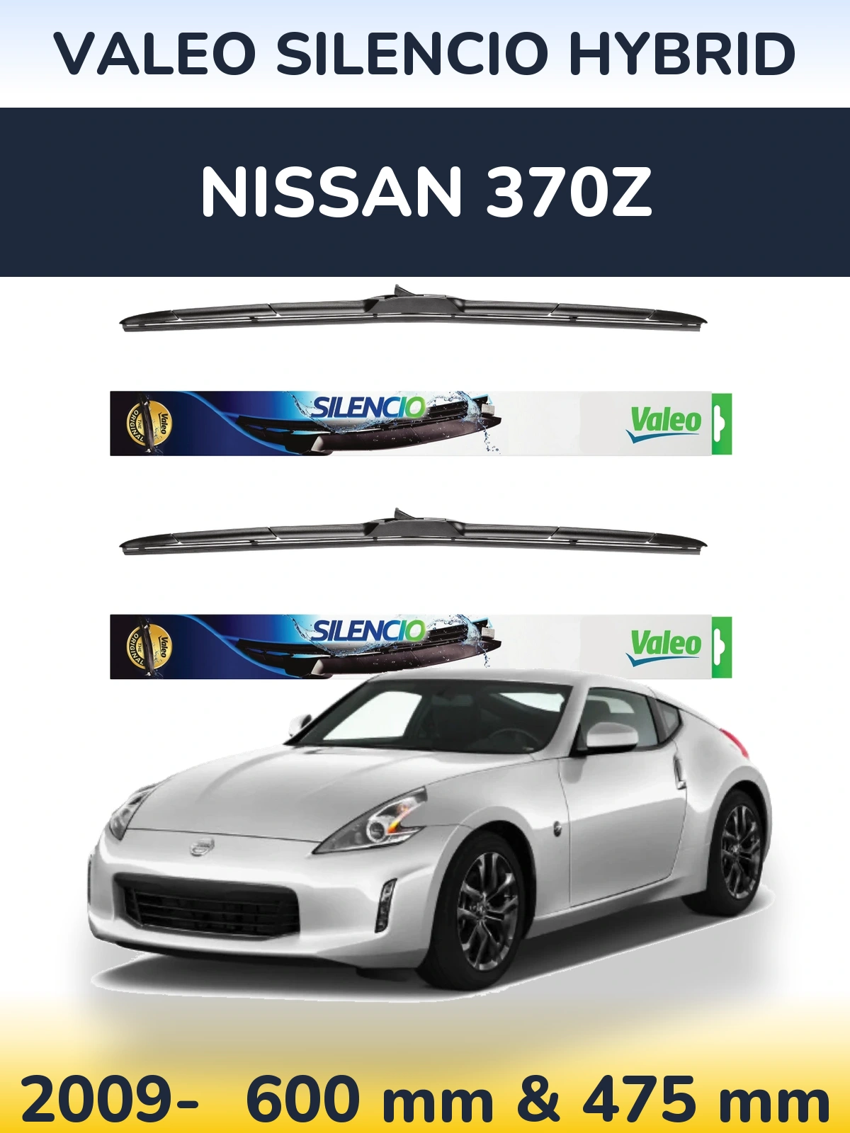 Torkarblad Valeo Silencio Hybrid för Nissan 370Z