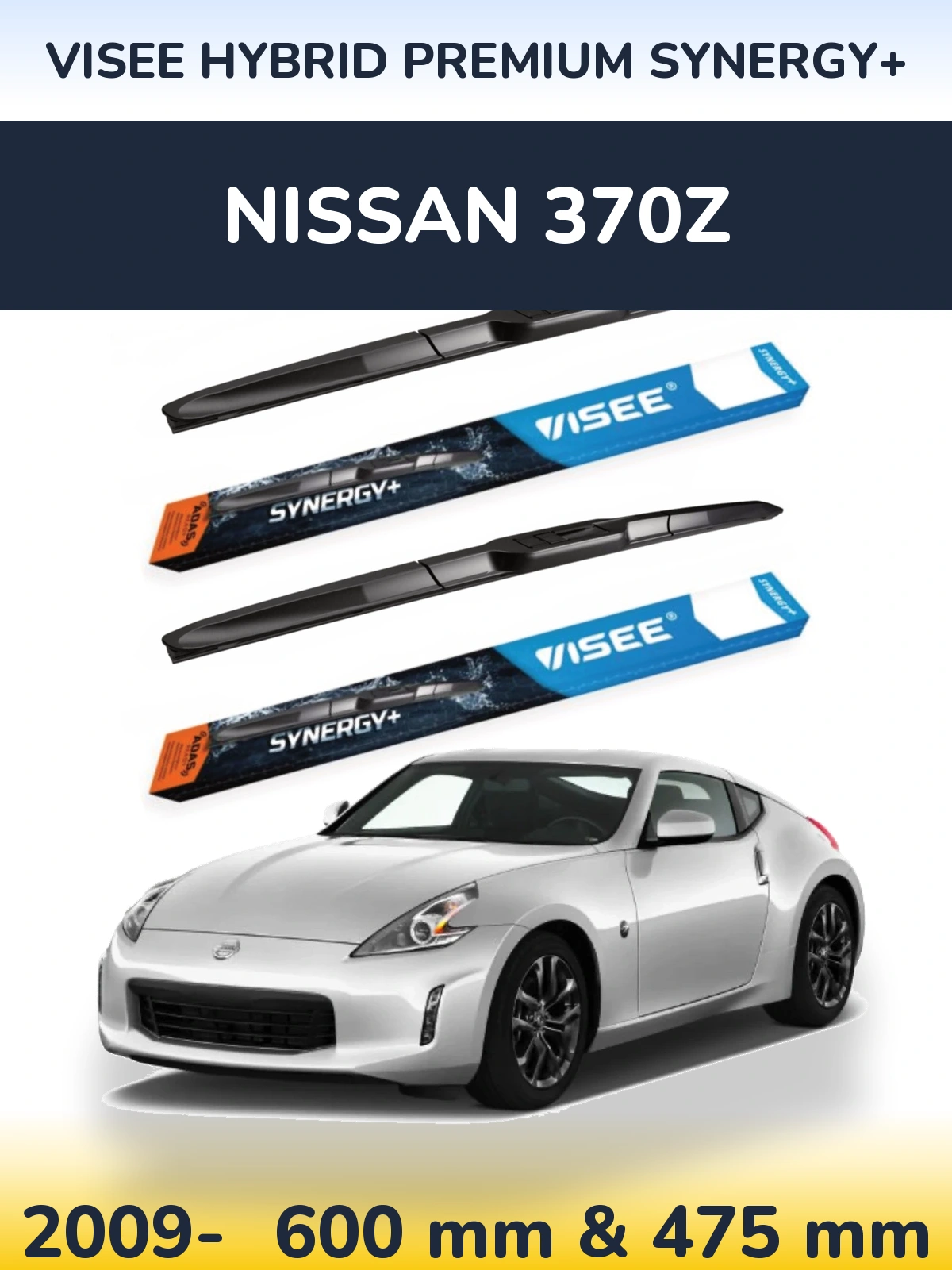 Torkarblad VISEE HYBRID PREMIUM SYNERGY+ för Nissan 370Z