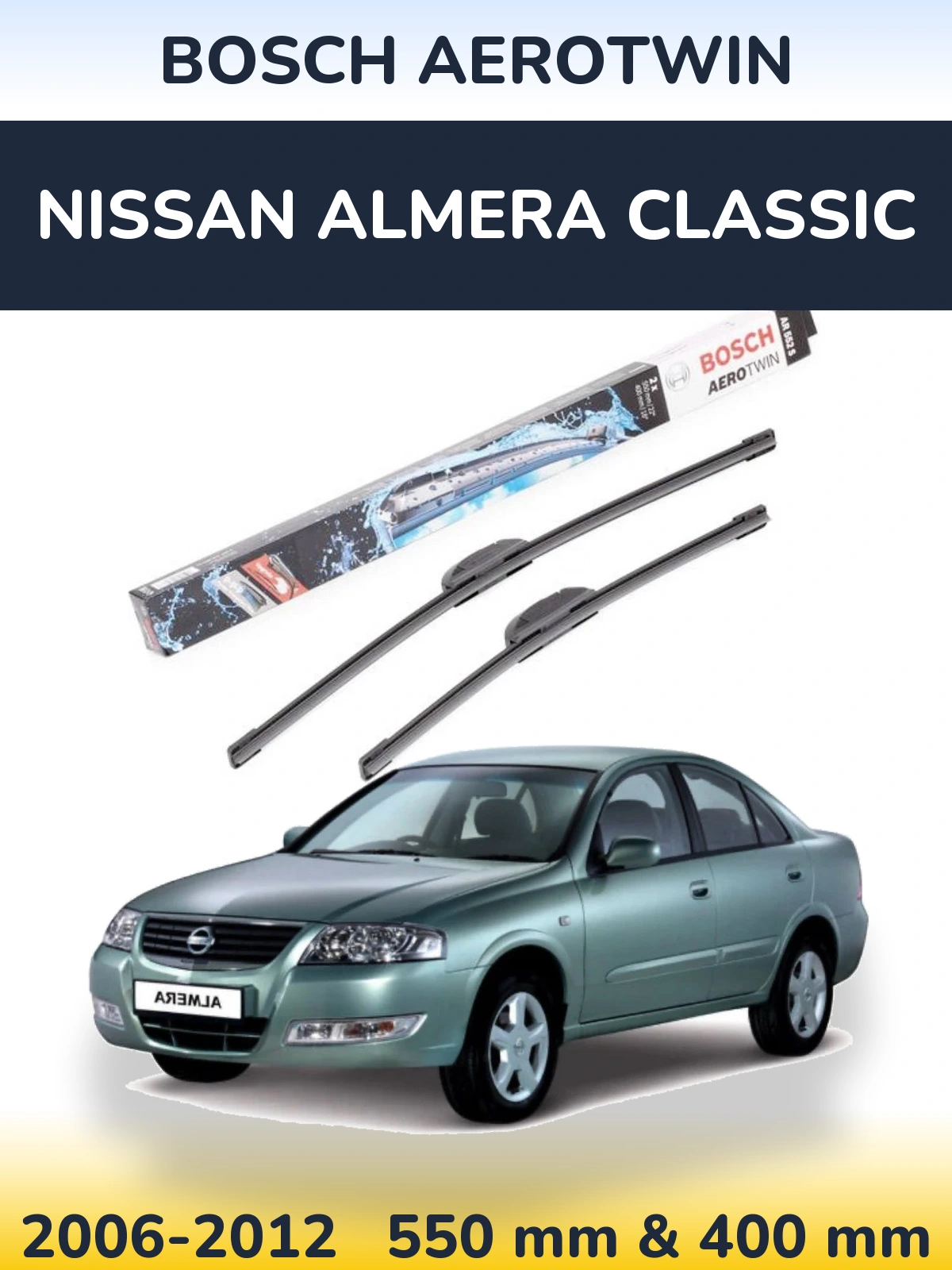 Torkarblad BOSCH AeroTwin för Nissan Almera Classic