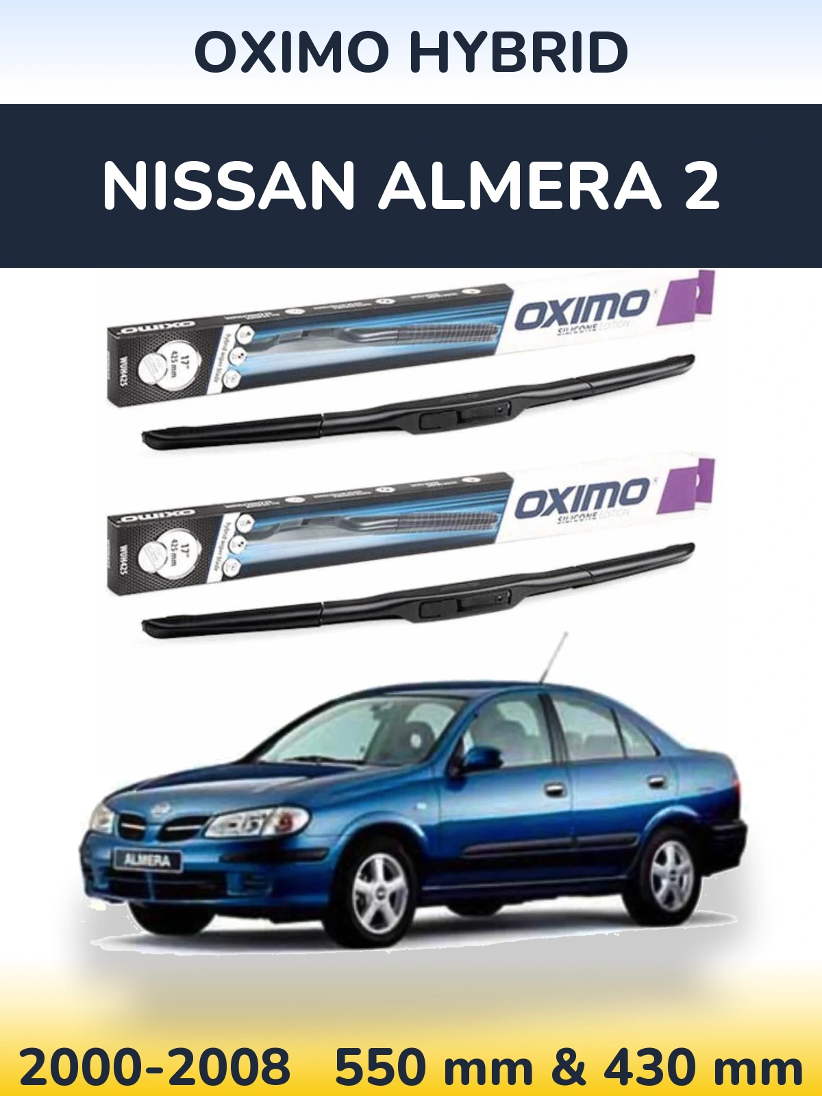 Torkarblad Oximo Hybrid för Nissan Almera 2