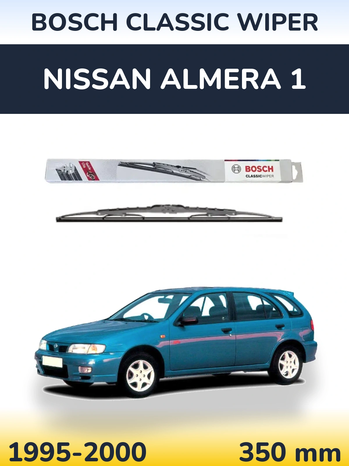 Torkarblad BOSCH Classic Wiper för Nissan Almera 1
