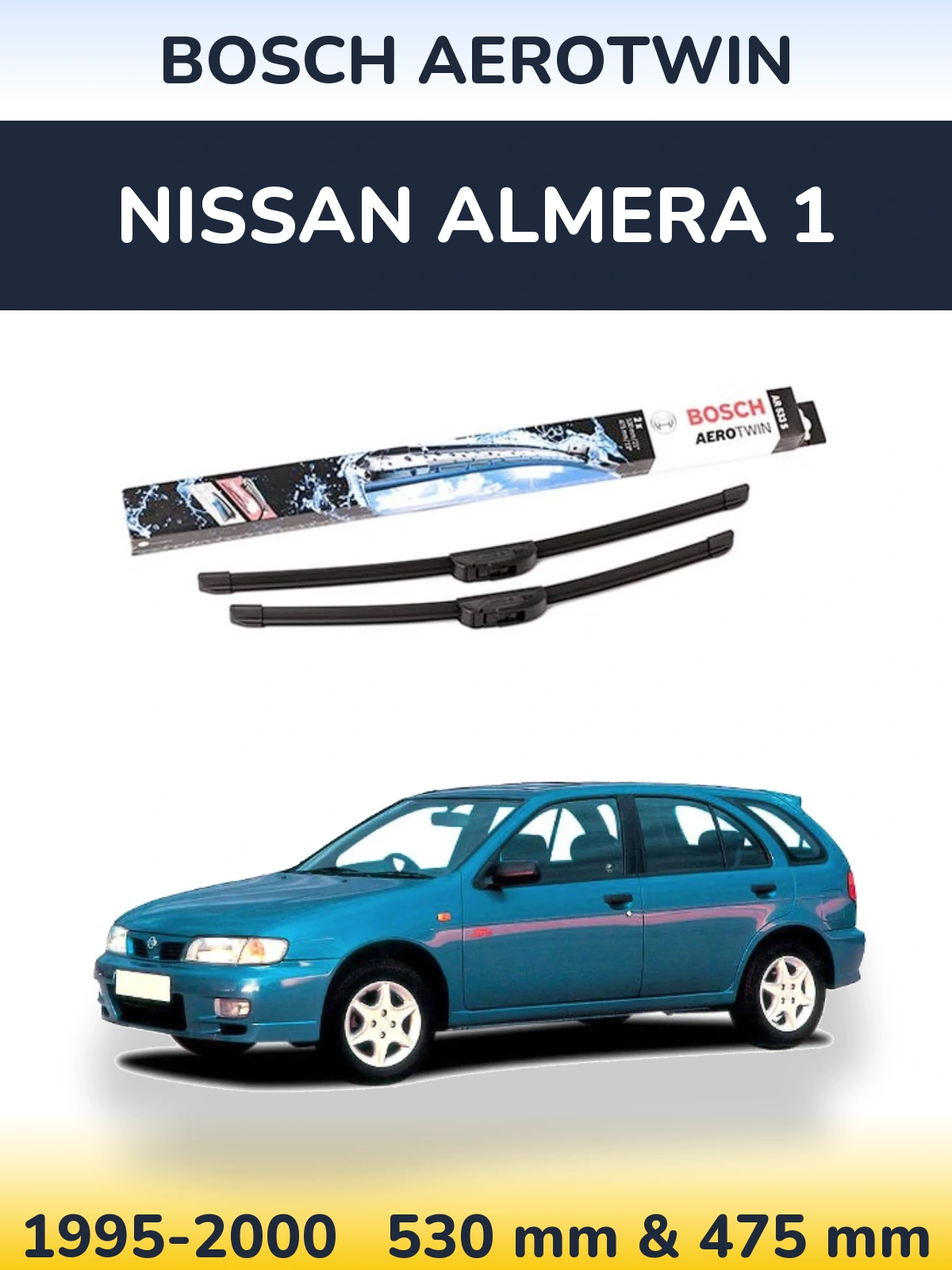 Torkarblad BOSCH AeroTwin för Nissan Almera 1